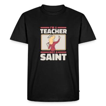 Professeur de religion Éducation religieuse - T-shirt Premium bio Homme - noir - Devant - Nico (187cm)
