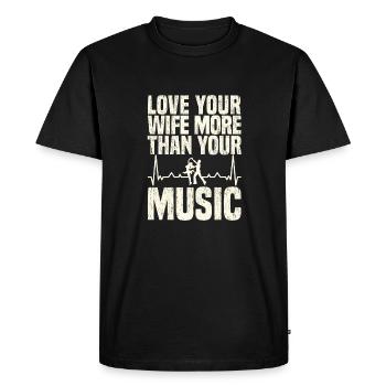 Sound Engineer Sound Engineer Husband - Men's Premium Organic T-Shirt - black - Front - Nico (187cm)