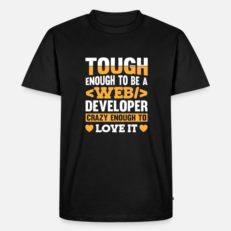 Web Entwickler Webdeveloper Web-Entwickler - Männer Premium Bio T-Shirt - Schwarz
