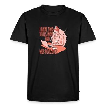 Web Developer Web Developer Web Developer - Men's Premium Organic T-Shirt - black - Front - Nico (187cm)