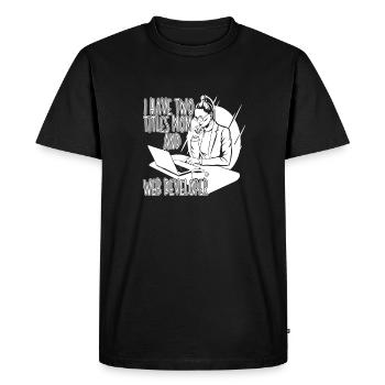 Web Developer Web Developer Web Developer - Men's Premium Organic T-Shirt - black - Front - Nico (187cm)