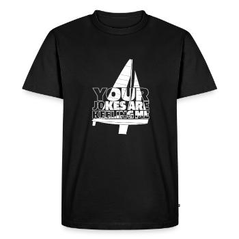 Sailing Sailor Sailboat Komisch Sailors - Men's Premium Organic T-Shirt - black - Front - Nico (187cm)