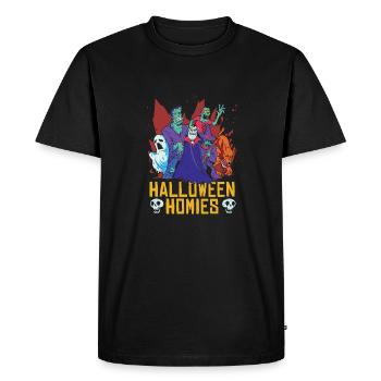 Vampire d’Halloween - T-shirt Premium bio Homme - noir - Devant - Nico (187cm)
