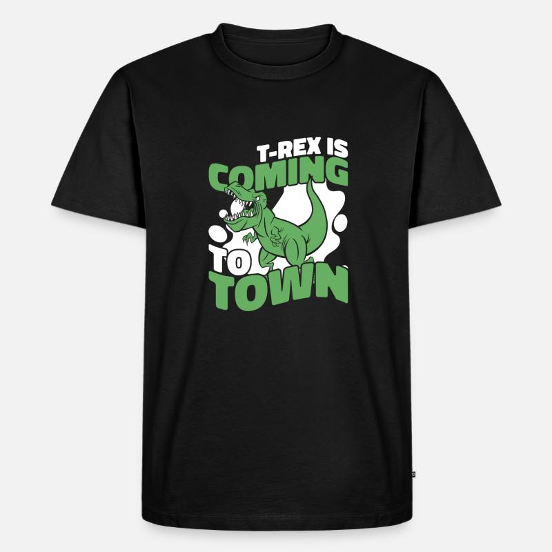 Dinosaurier T Rex - Männer Premium Bio T-Shirt - Schwarz
