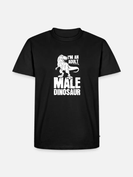 Dinosaur Adult dinosaur - Men's Premium Organic T-Shirt - black