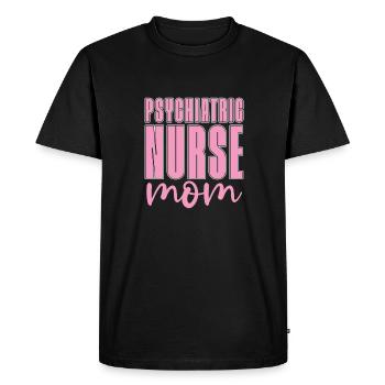 Maman infirmière - T-shirt Premium bio Homme - noir - Devant - Nico (187cm)