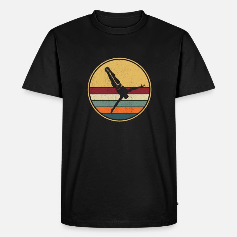 Turmspringen Turmspringer - Männer Premium Bio T-Shirt - Schwarz