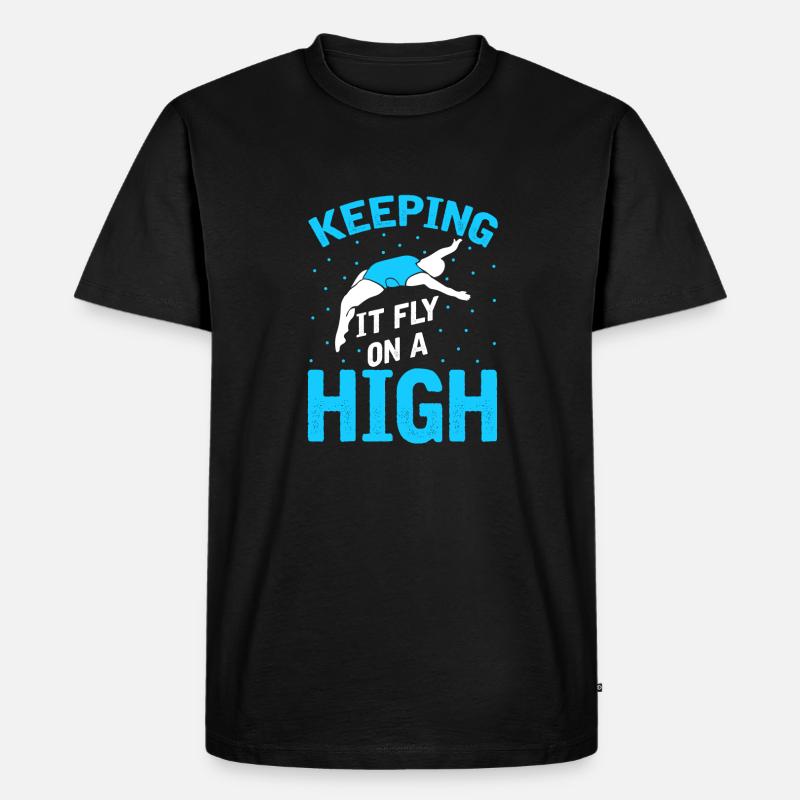 Turmspringen Turmspringer Kalt - Männer Premium Bio T-Shirt - Schwarz