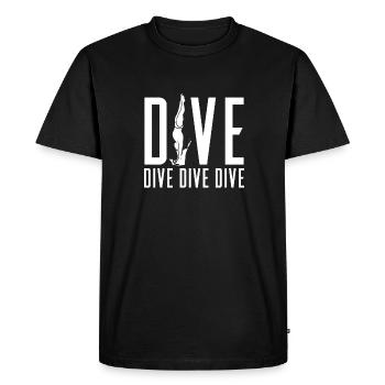 Diving Divers - Men's Premium Organic T-Shirt - black - Front - Nico (187cm)