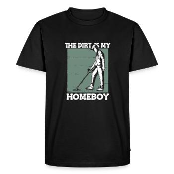 Des prospecteurs à la recherche d’un trésor - T-shirt Premium bio Homme - noir - Devant - Nico (187cm)