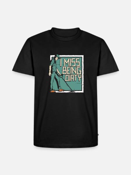 Prospectors Digging Treasure - Men's Premium Organic T-Shirt - black