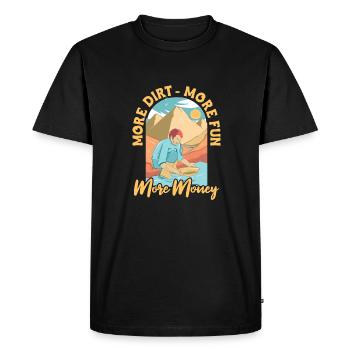 Des prospecteurs à la recherche d’un trésor - T-shirt Premium bio Homme - noir - Devant - Nico (187cm)
