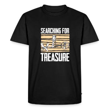 Des prospecteurs à la recherche d’un trésor - T-shirt Premium bio Homme - noir - Devant - Nico (187cm)