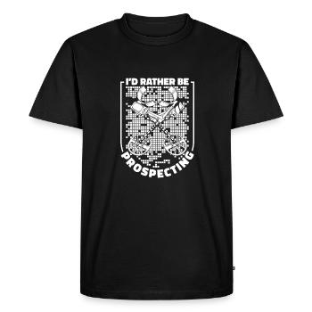 Des prospecteurs à la recherche d’un trésor - T-shirt Premium bio Homme - noir - Devant - Nico (187cm)