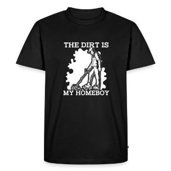 Des prospecteurs à la recherche d’un trésor - T-shirt Premium bio Homme - noir - Devant - Nico (187cm)