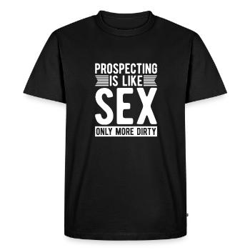 Des prospecteurs à la recherche d’un trésor - T-shirt Premium bio Homme - noir - Devant - Nico (187cm)