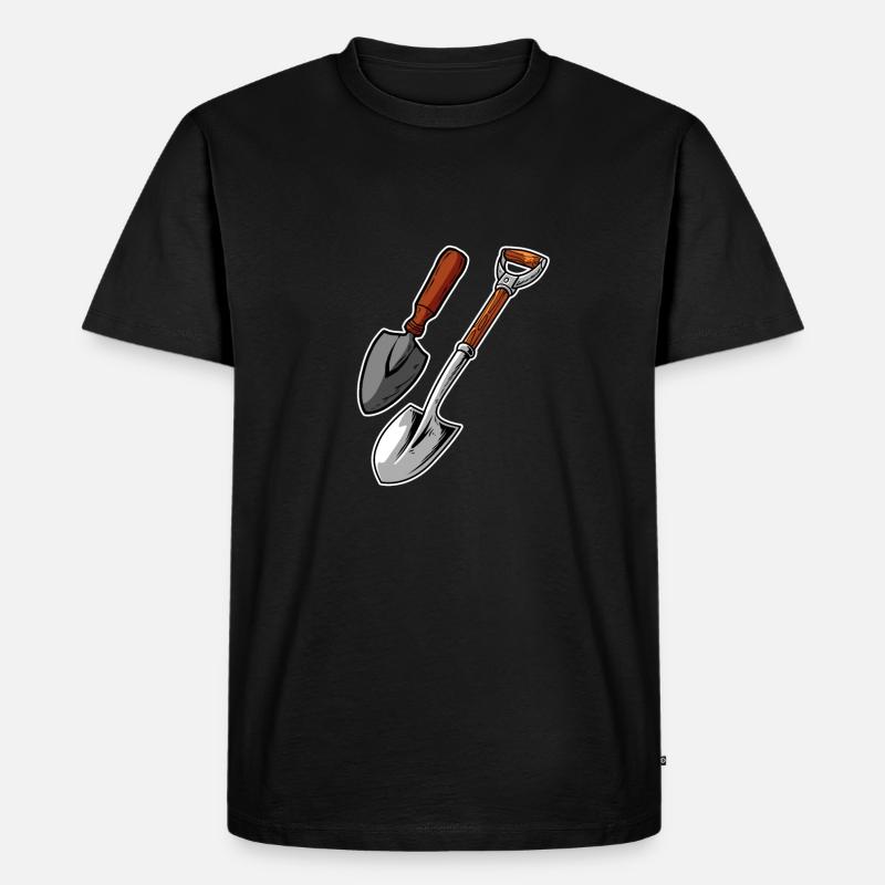 Hobbygärtner Garten - Männer Premium Bio T-Shirt - Schwarz