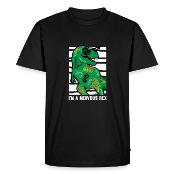 Dinosaure Dinosaure adulte - T-shirt Premium bio Homme - noir - Devant - Nico (187cm)