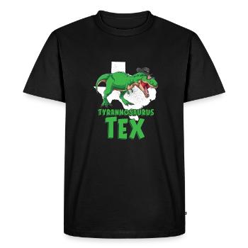 Dinosaur Adult dinosaur - Men's Premium Organic T-Shirt - black - Front - Nico (187cm)
