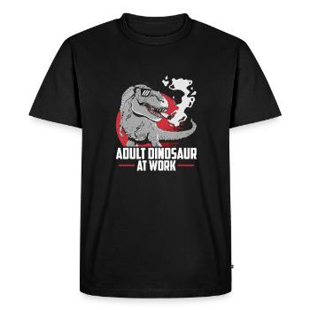 Dinosaure Dinosaure adulte - T-shirt Premium bio Homme - noir - Devant - Nico (187cm)