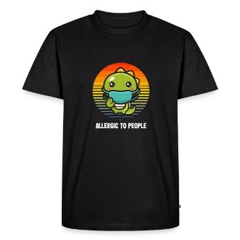 Dinosaure Dinosaure adulte - T-shirt Premium bio Homme - noir - Devant - Nico (187cm)