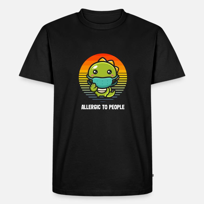 Dinosaurier Erwachsener Dinosaurier - Männer Premium Bio T-Shirt - Schwarz