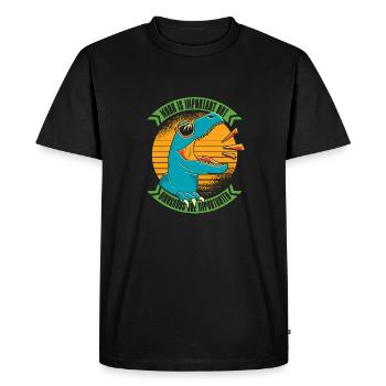 Dinosaure Dinosaure adulte - T-shirt Premium bio Homme - noir - Devant - Nico (187cm)