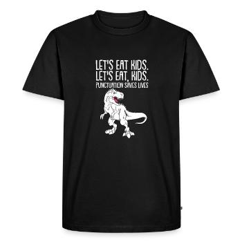 Dinosaure Dinosaure adulte - T-shirt Premium bio Homme - noir - Devant - Nico (187cm)
