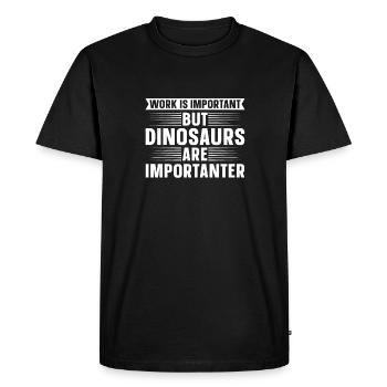 Dinosaure Dinosaure adulte - T-shirt Premium bio Homme - noir - Devant - Nico (187cm)