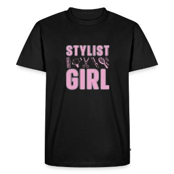 Coiffeur Coiffeur Coiffeur - T-shirt Premium bio Homme - noir - Devant - Nico (187cm)