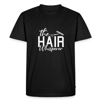 Coiffeur Coiffeur Coiffeur - T-shirt Premium bio Homme - noir - Devant - Nico (187cm)