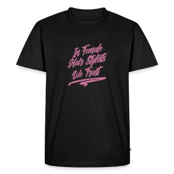 Coiffeur Coiffeur Coiffeur - T-shirt Premium bio Homme - noir - Devant - Nico (187cm)