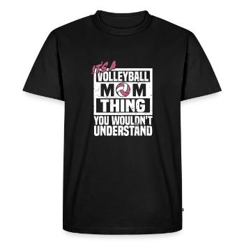 Volleyball Volleyball Player Volleyball Mama - T-shirt Premium bio Homme - noir - Devant - Nico (187cm)