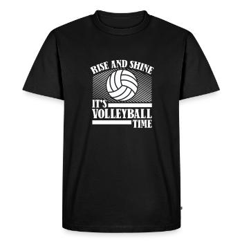 Volleyball Volleyball Player Volleyball Mama - T-shirt Premium bio Homme - noir - Devant - Nico (187cm)
