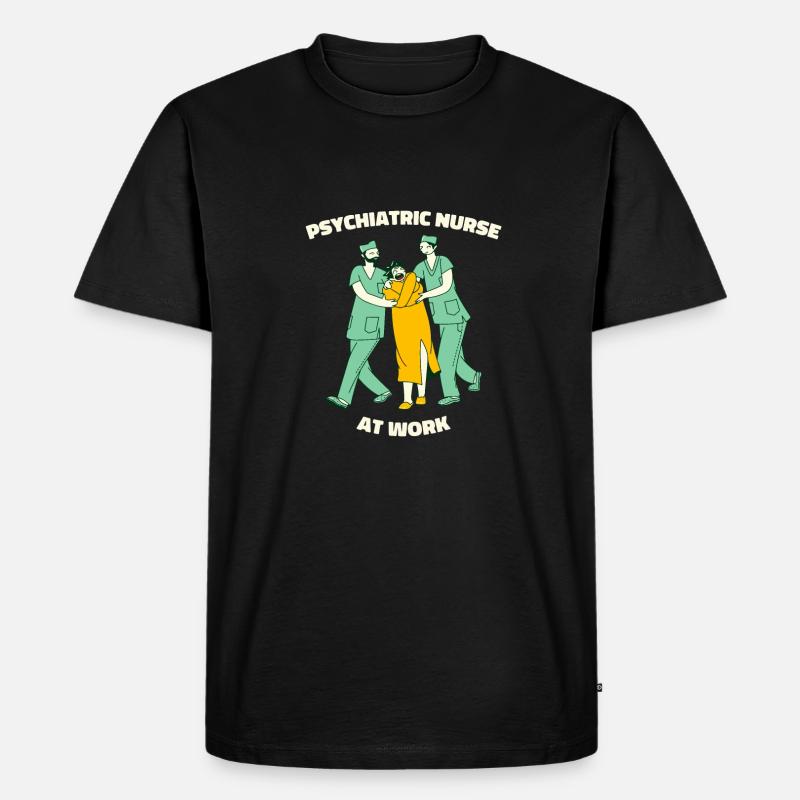 Krankenschwester - Männer Premium Bio T-Shirt - Schwarz