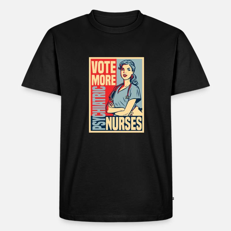 Krankenschwester - Männer Premium Bio T-Shirt - Schwarz