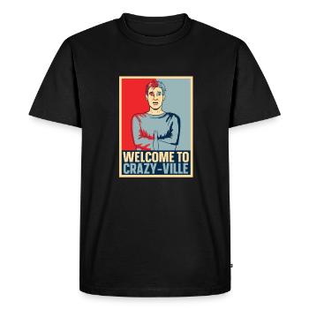 Infirmier - T-shirt Premium bio Homme - noir - Devant - Nico (187cm)
