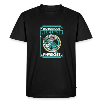 Physics Phyiker Nuclear Physics - Men's Premium Organic T-Shirt - black - Front - Nico (187cm)