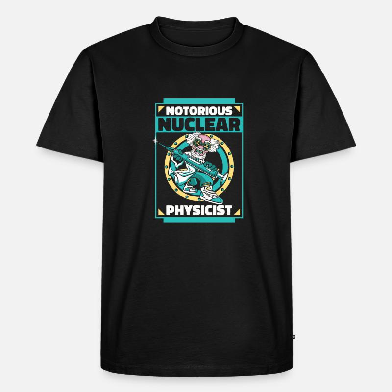 Physik Phyiker Kernphysik - Männer Premium Bio T-Shirt - Schwarz