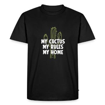 Kaktus Garten Kaktus - Männer Premium Bio T-Shirt - Schwarz - Vorne - Nico (187cm)