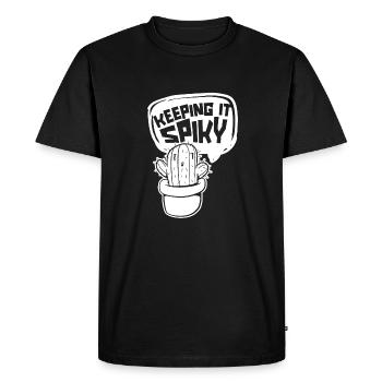 Cactus Jardin Cactus - T-shirt Premium bio Homme - noir - Devant - Nico (187cm)