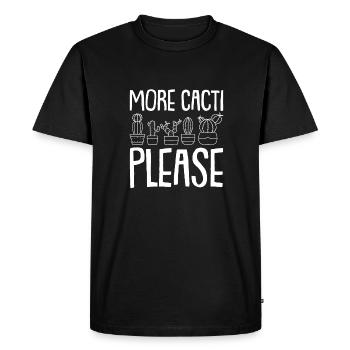 Cactus Jardin Cactus - T-shirt Premium bio Homme - noir - Devant - Nico (187cm)
