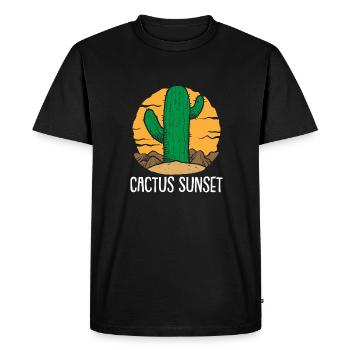 Cactus Jardin Cactus - T-shirt Premium bio Homme - noir - Devant - Nico (187cm)