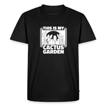 Cactus Jardin Cactus - T-shirt Premium bio Homme - noir - Devant - Nico (187cm)