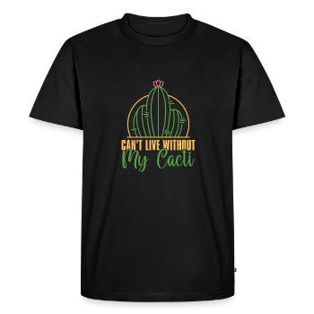 Cactus Jardin Cactus - T-shirt Premium bio Homme - noir - Devant - Nico (187cm)