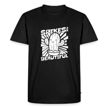 Cactus Jardin Cactus - T-shirt Premium bio Homme - noir - Devant - Nico (187cm)