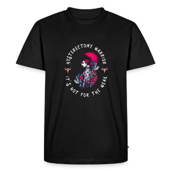 Hystérectomie Guerrière de l’utérus - T-shirt Premium bio Homme - noir - Devant - Nico (187cm)
