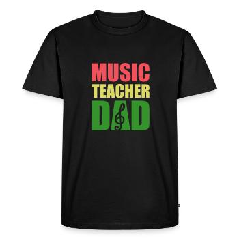 Professeur de musique Professeur de musique Professeur de musique - T-shirt Premium bio Homme - noir - Devant - Nico (187cm)