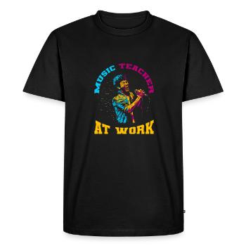 Professeur de musique Professeur de musique Professeur de musique - T-shirt Premium bio Homme - noir - Devant - Nico (187cm)
