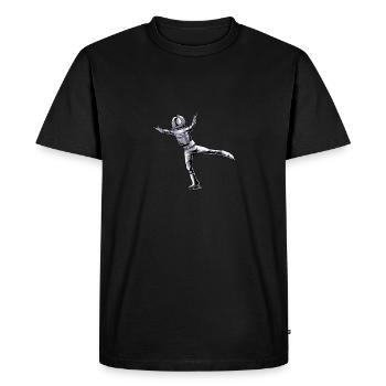 Patinage artistique Astronaute en patinage artistique - T-shirt Premium bio Homme - noir - Devant - Nico (187cm)